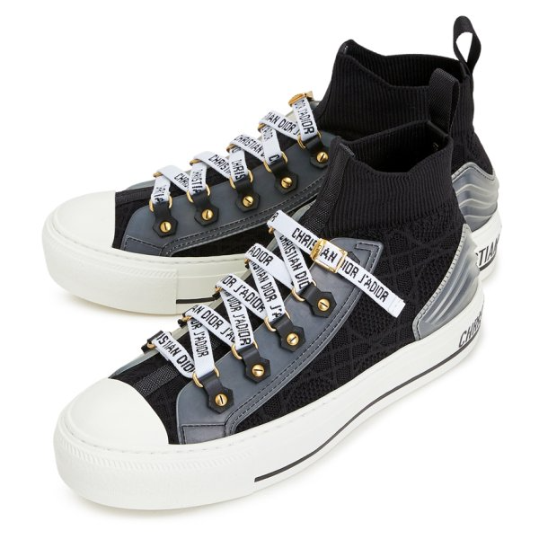 Dior WalknDior Platform White and Black Cotton Embroidered with Plan de  Paris Motif Low Top Sneakers  Sneak in Peace