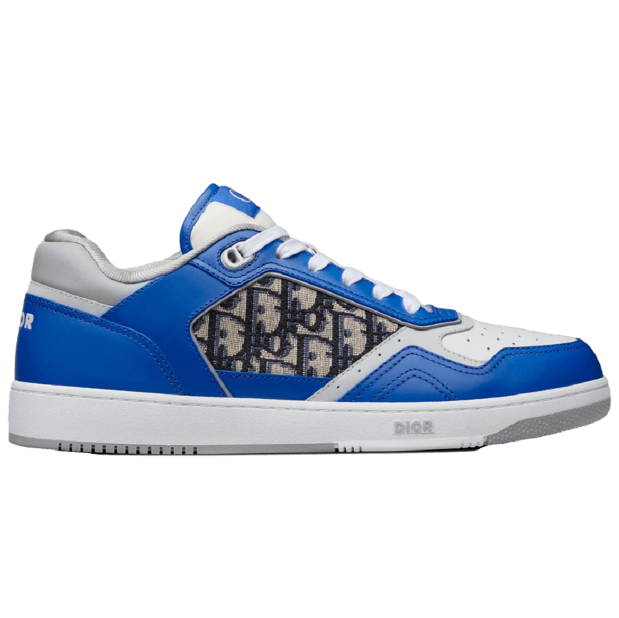 B27 LowTop Sneaker Deep Blue and White Smooth Calfskin with White Dior  Oblique Galaxy Leather  DIOR