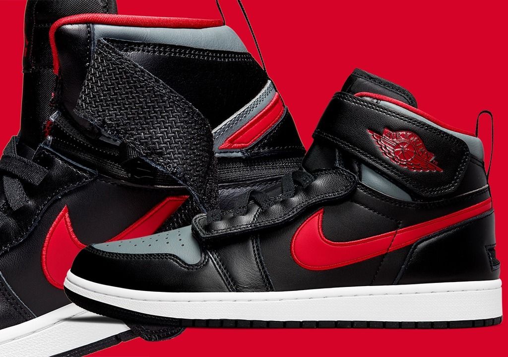 Hype Merch | Air Jordan 1 High FlyEase Smoke Grey Gym Red