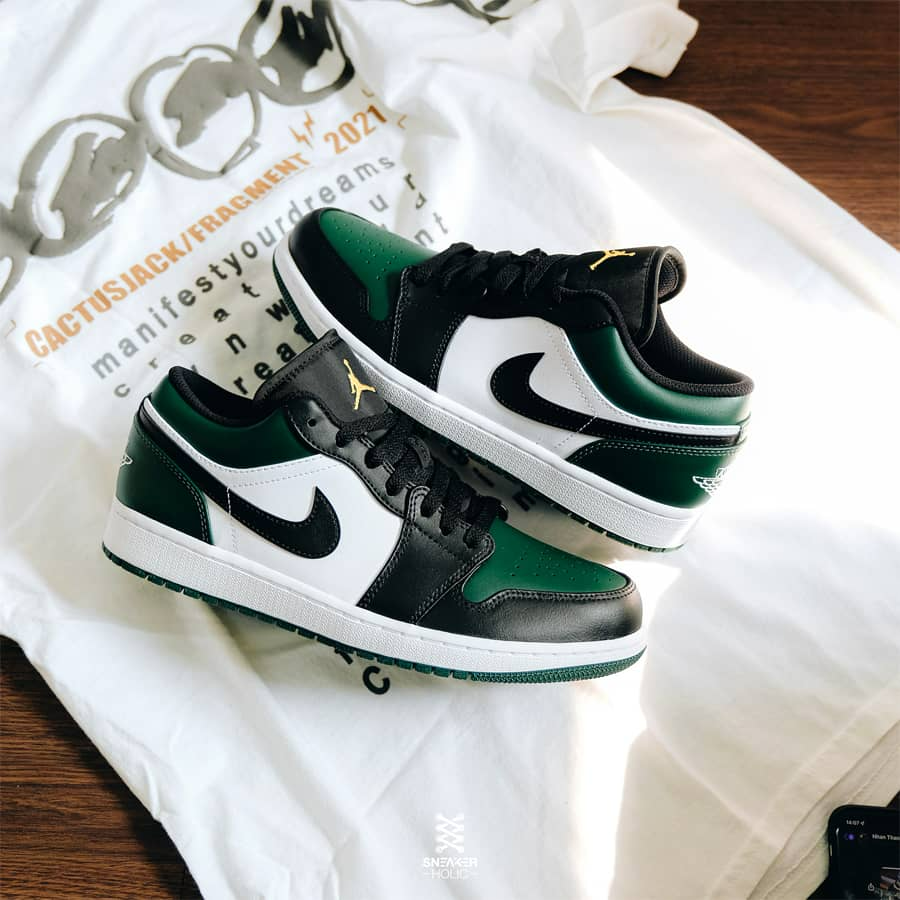 Giày Nike Air Jordan 1 Low Gs Green Toe 553560 371 Hệ Thống Phân