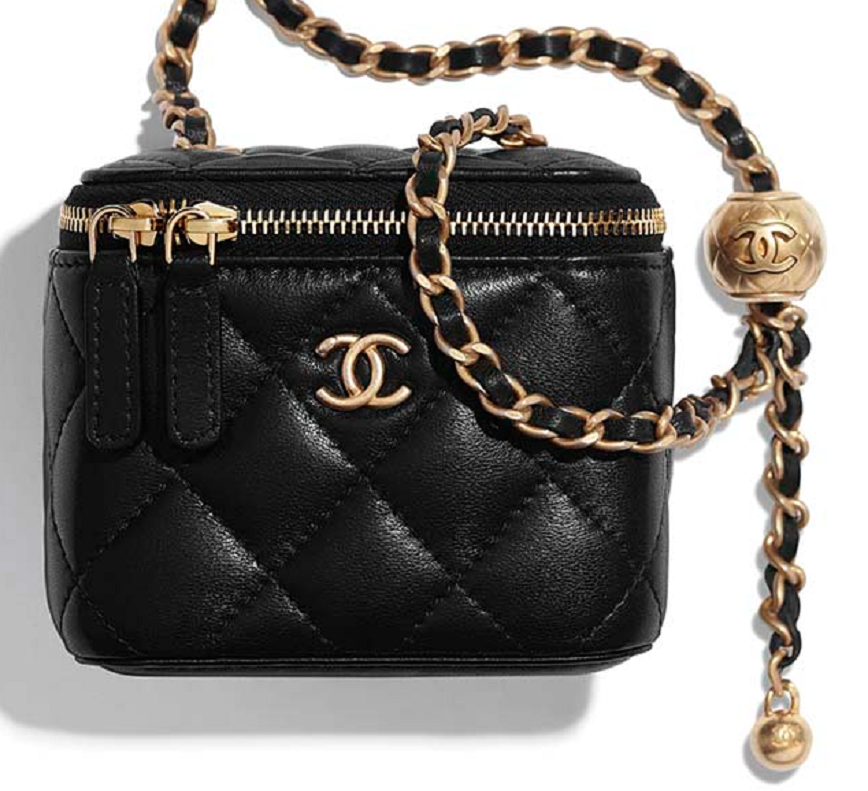 Chanel Vintage 1990s Lunch Box Black Patent Leather Handbag  The  Millionaires Closet