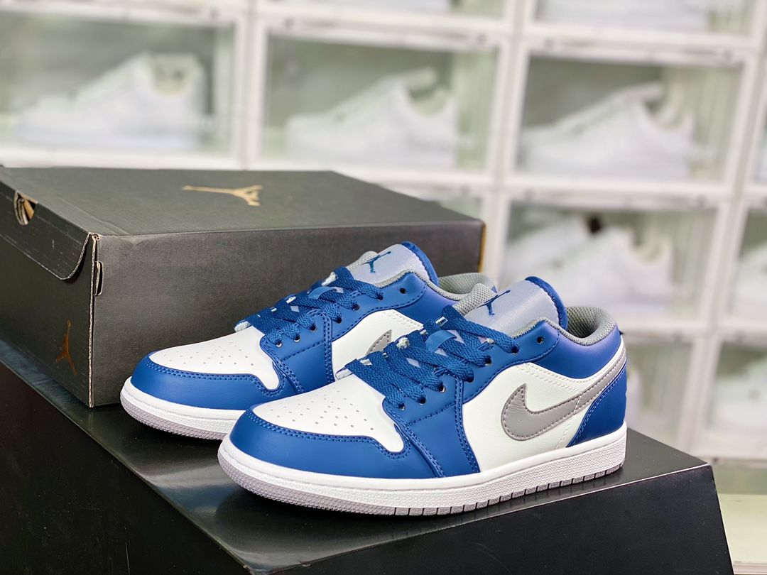 Giày Nike Air Jordan 1 Low 'True Blue Cement' 553558412 Hệ thống phân phối Air Jordan chính hãng