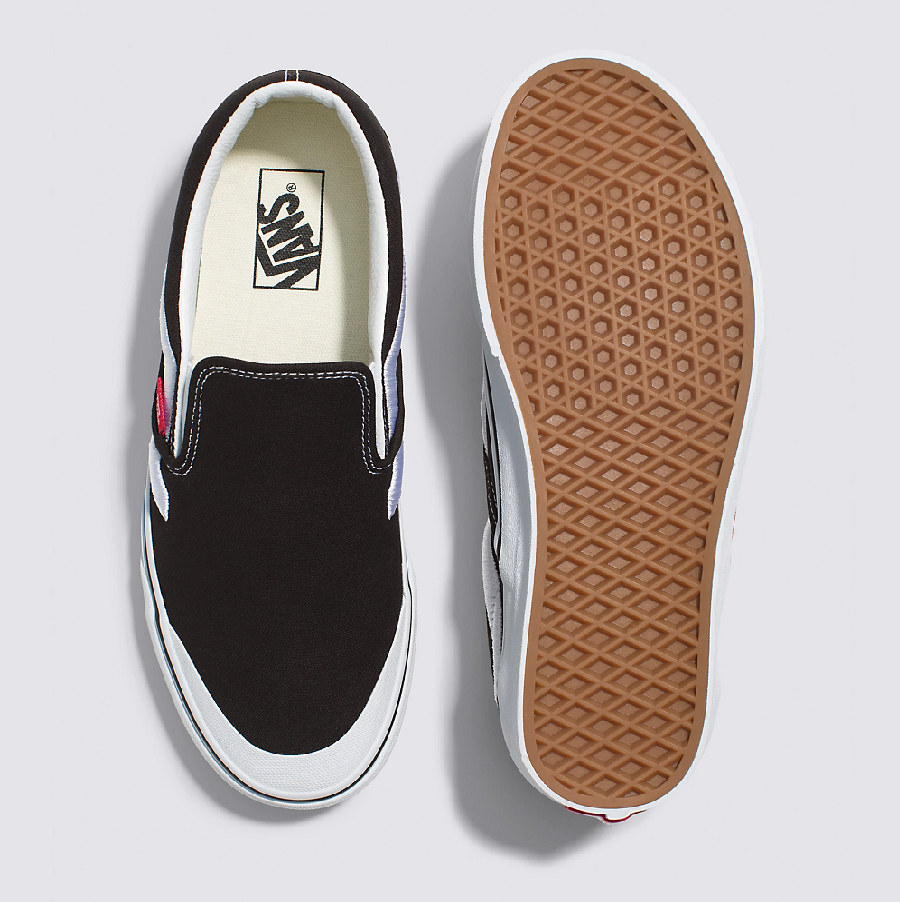 Gi Y Vans Classic Slip On Sidestripe Black Vn Bw Bt H Th Ng