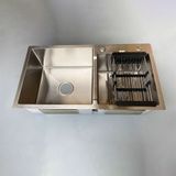 Chậu Rửa Bát 2 Hố Lệch Inox 304 - C_8245C