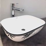 Chậu Dương Đặt Bàn Viền Đen Lá Trúc CH_VD328