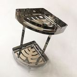 Kệ góc tấm 2 tầng inox 304 KGT_04