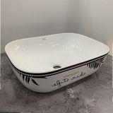 Chậu Dương Đặt Bàn Viền Đen Lá Trúc CH_VD328