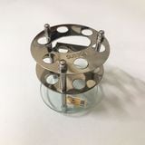 Kệ bàn chải tròn Inox 304, đế kính  -  VT833