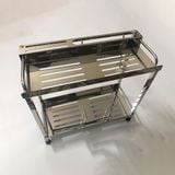 Kệ gia vị tấm đứng 2 tầng inox 304 - KV03