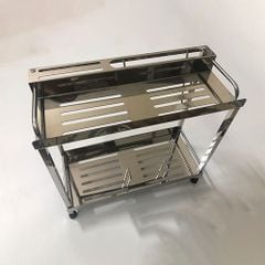 Kệ gia vị tấm đứng 2 tầng inox 304 - KV03