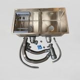 Chậu Rủa Bát 2 Hố Cân Inox 304 - C_8245D