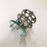 Kệ bàn chải tròn Inox 304, đế kính  -  VT833