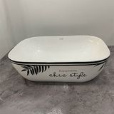 Chậu Dương Đặt Bàn Viền Đen Lá Trúc CH_VD328