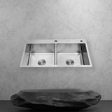 Chậu  Rửa  Bát 2 Hố Cân  Inox 304 - C _8245N