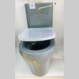 Bệt Liền Khối Ghi Xám Sọc Vàng G7777