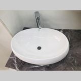 Chậu Dương Bàn Đá Elip Trắng CH_ELIP_T