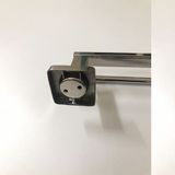 Vắt khăn đôi đế vuông thanh dẹt Inox 304 - VK619