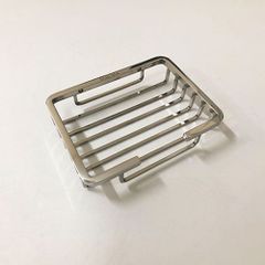 Khay xà phòng nan vuông không chân Inox 304 - KX413