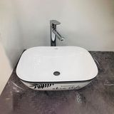 Chậu Dương Đặt Bàn Viền Đen Lá Trúc CH_VD328