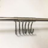 Máng xoong 6 móc dài 60cm, inox 304 - MX 06