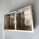 Chậu Rửa Bát 2 Hố Lệch Inox 304 - C_8245C
