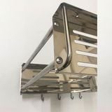 Kệ gia vị tấm treo 2 tầng, inox 304 hiệu Obiste - KV 02