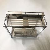 Kệ gia vị tấm đứng 2 tầng inox 304 - KV03