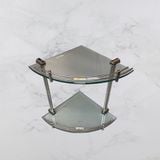 Kệ Góc Kính Inox 304 2 Tầng - KGK_02