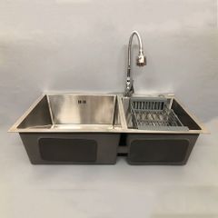 Chậu Rửa Inox Kèm Vòi Rửa Bát - CV8245L - JA612
