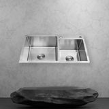 Chậu Rửa Bát 2 Hố Lệch Inox 304 - C _8245L