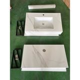 Chậu Lavabo Âm Bàn Đá 2 Tầng Màu Đen