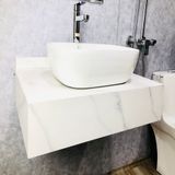 Bàn Đá Hộp Đặt Lavaba Kèm Giá Treo Tường