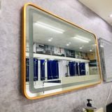 Gương Đèn Led Cảm Ứng Có Sấy Viền Kim Loại 6080