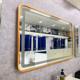 Gương Đèn Led Cảm Ứng Có Sấy Viền Kim Loại 6080