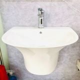 Chậu Lavaba Treo Liền Chân Trắng CH_TT2