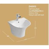 Chậu Lavaba Treo Liền Chân Trắng CH_TT2