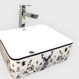 Chậu Lavabo Kèm Vòi 1 Lỗ Nóng Lạnh
