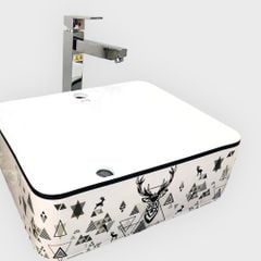 Chậu Lavabo Kèm Vòi 1 Lỗ Nóng Lạnh