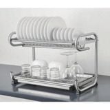 Kệ Bát Đĩa 2 Tầng Đứng, Inox 304 - KBD02
