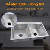 Chậu Rửa Bát 2 Hố Cân Inox 304 - C_9050A