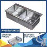 Chậu Rửa Bát 2 Hố Cân Inox 304 - C_9050A