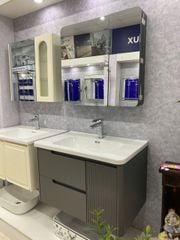 Bộ Tủ Chậu, Gương Đèn Lavavo - TC01