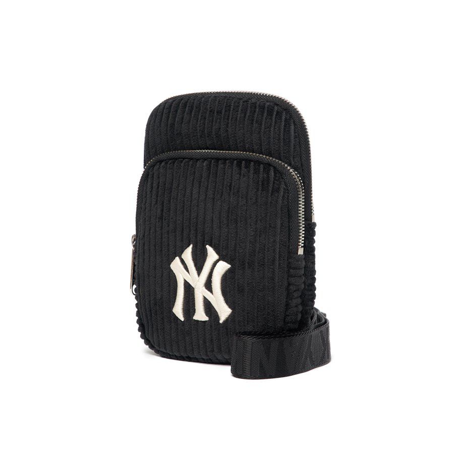Túi Đeo Chéo Mini MLB Corduroy New York Yankees Black