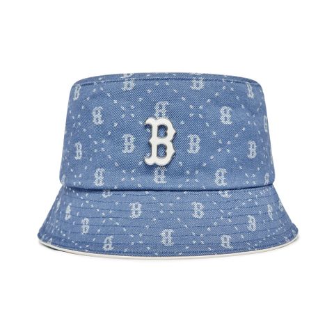 MLB Việt Nam | Nón MLB Denim Dia Monogram Bucket Hat Boston Red Sox L.Sky Blue 3AHTMD13N-43SBL