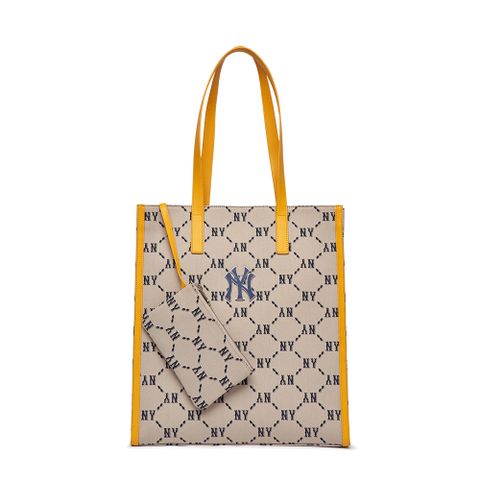 MLB Việt Nam | Túi MLB Monogram Diamond Jackquard Tote Bag New York Yankees Beige 3AORM012N-50BGS