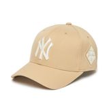 Mũ MLB Diamond Stamp Ball Cap New York Yankees Beige