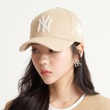 Mũ MLB Diamond Stamp Ball Cap New York Yankees Beige