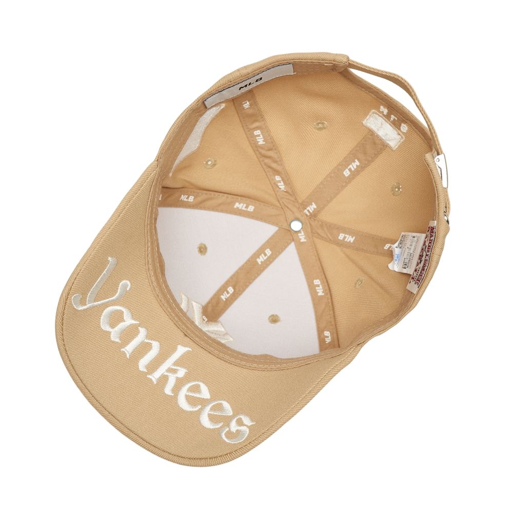 Mũ MLB Diamond Stamp Ball Cap New York Yankees Beige