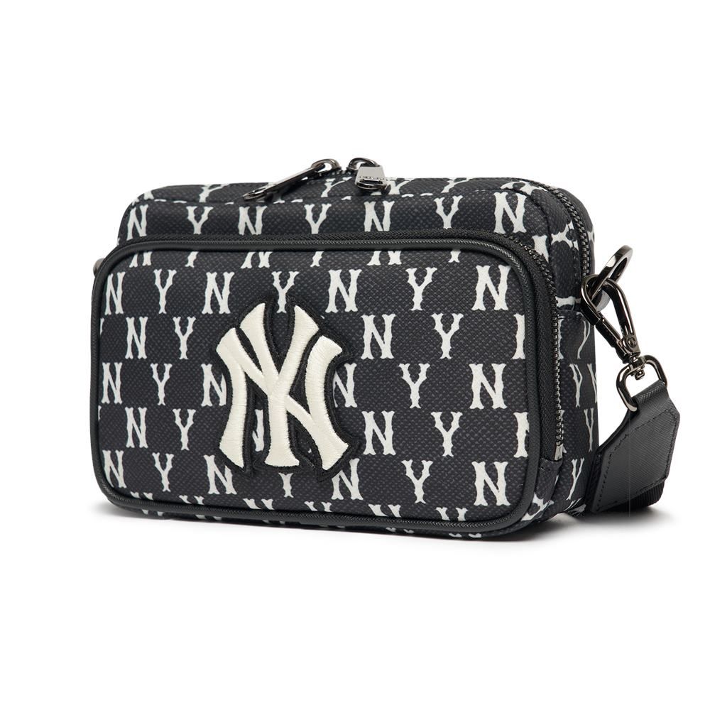 Túi MLB Chính Hãng - Họa Tiết Monogram - Thiết Kế Túi Đeo Chéo Tiện Lợi - Logo NY - Màu Đen