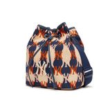 Túi MLB Chính Hãng - Họa Tiết Argyle Monogram - Thiết Kế Túi Rút - Logo NY - Màu Navy